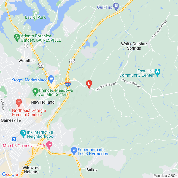 Gainesville Asbestos Testing & Removal Services location map: 2430 Pass Ln, Gainesville, GA